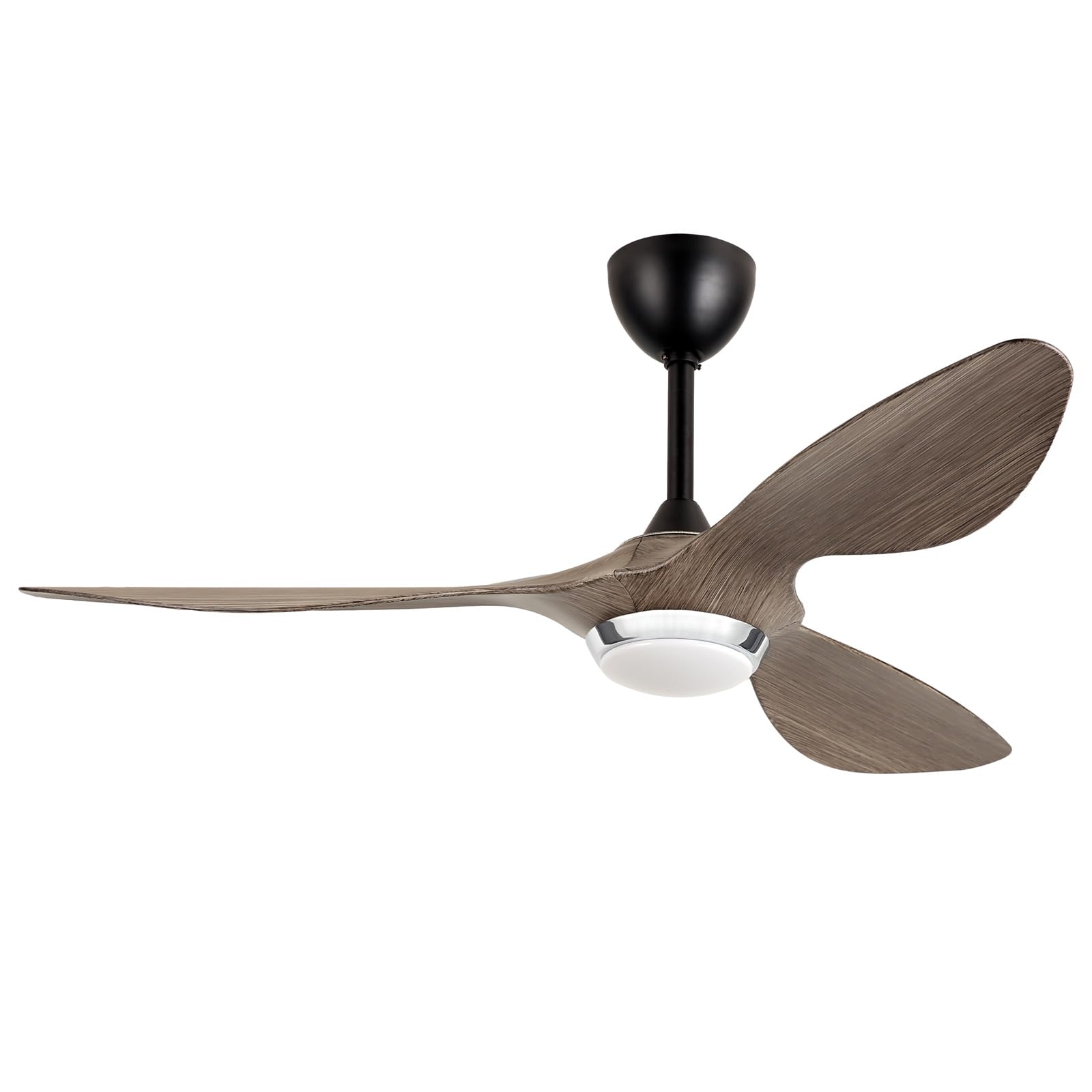 reiga 132cm Smart Ceiling Fan with Lights and Remote Control, Reversible Quiet DC Motor Fans, Modern Dark Grey 3 Blades, Timer, Smart App Control โ image 1
