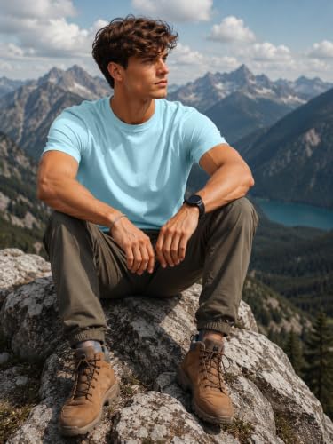 Image of INKKR Men's Solid Round Neck Half Sleeve Classic Cotton Bio-wash T-Shirt Combo | Crew Neck Cotton Tshirt for Men Combo