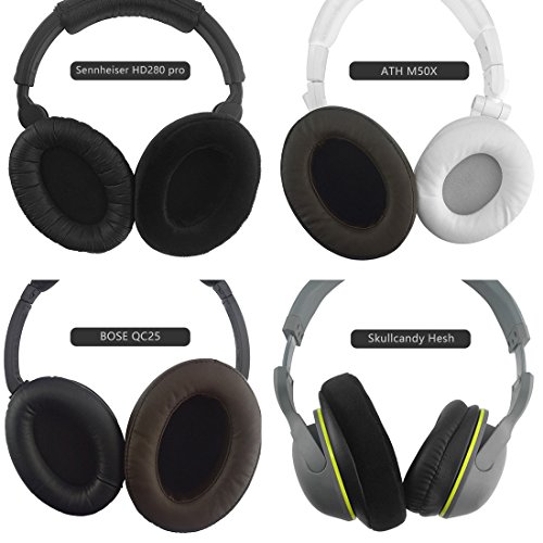 Geekria Comfort Velour Replacement Ear Pads Compatible with Sony, SteelSeries Arctis, Turtle Beach, Skullcandy, HyperX and Other Large or Mid-Sized Over-Ear Headphones, Ear Cushions (Black) by GEEKRIA - Used condition - Image 3