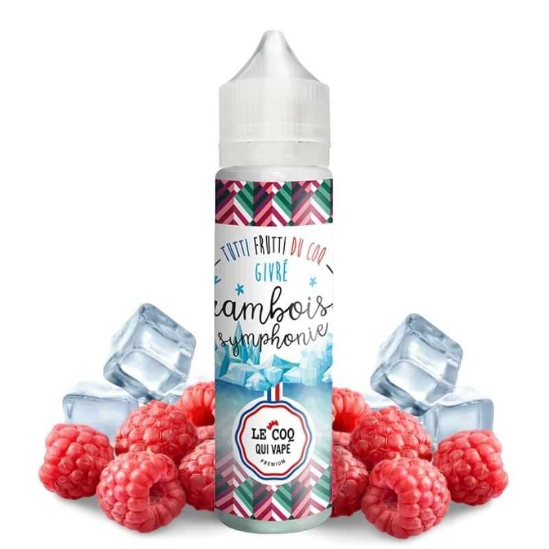 Framboise Symphonie Givre 50ml - Le Coq qui Vape - Sans nicotine ni tabac, Interdit aux moins de 18ans
