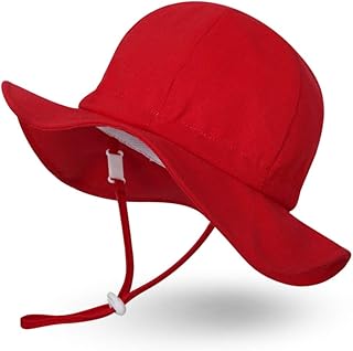 red baby sun hat