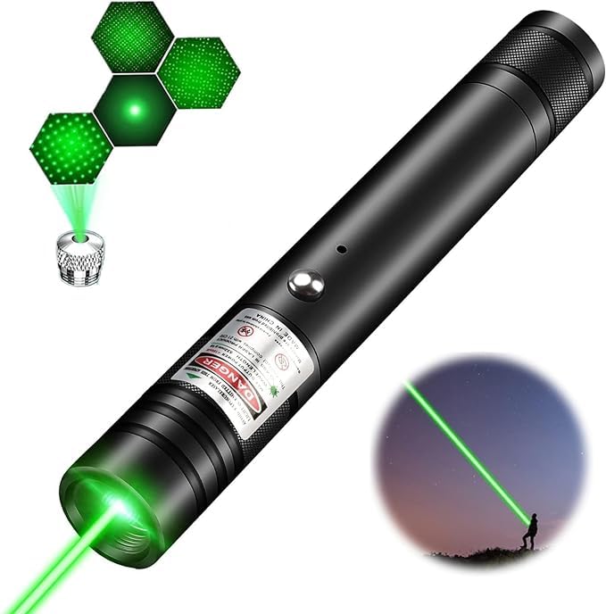 Green Laser Light | 500mW Rechargeable Green Laser Pointer | Powerful Lazer Pen for Party, Disco Lite 5Mile + Battery | (Multicolor, Pack-1)