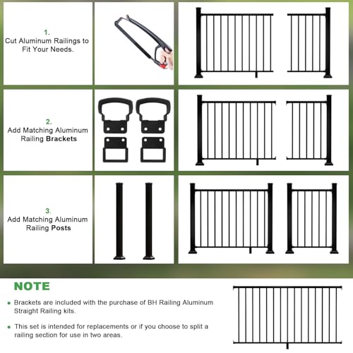 Support de garde-corps aluminium noir texturé pour sécuriser terrasse - 6
