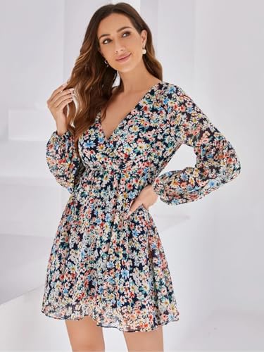 GRECIILOOKS Women's Casual Printed Dresses – Lightweight Summer Styles with Floral & Abstract Patterns, Short Sleeve, Midi Length, Perfect for Vacation
