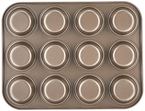 Cuisinart Chef's Classic Nonstick Bakeware 12-Cup Muffin Pan, Champagne - Image 4