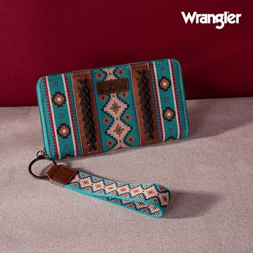 Image of X Wrangler Wristlet Western Wallet Boho Aztec Credit Card Holder for Women