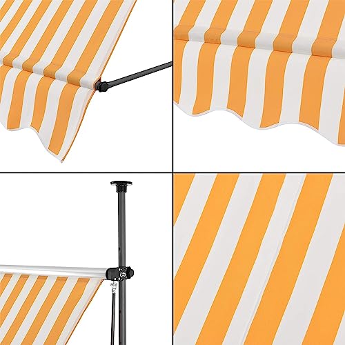 Store banne rétractable réglable et imperméable pour grand balcon