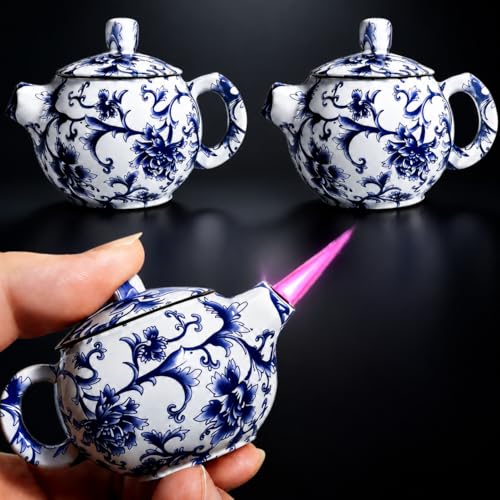 Pack 2 Encendedores Cool Torch Azul y Blanco Floral miniatura 1