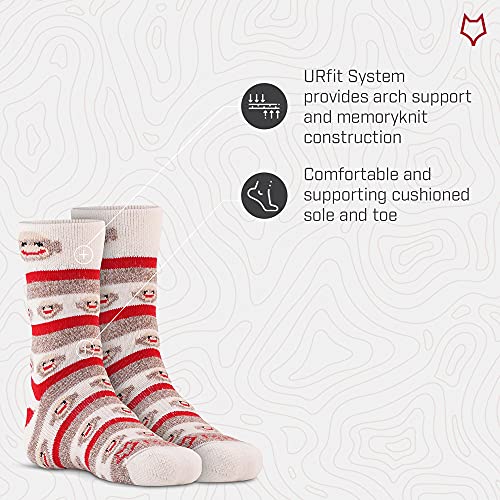 FOX RIVER Boys' Monkey Cartwheels Kids Lightweight Red Heel Crew Socks3