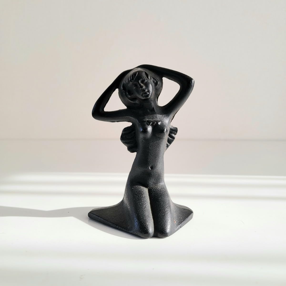 アールデコ ブックエンド 滝錬太郎 \"姉妹像 マチ\" 南部鉄器 アイアン 鋳物 アールデコ ブックエンド 滝錬太郎 