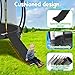 Deomod Trampoline Slide, 10FT 12FT 14FT 15FT 16FT Trampoline Universal Slides, Trampoline Accessories with Cushioning Effect, Suitable for Children to Climb Up and Slide Down, Safety Slider (Silver)