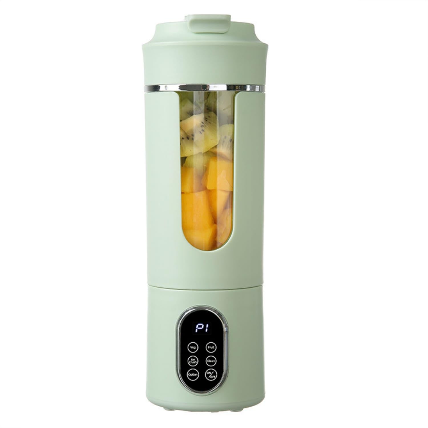 Compact Electric Juicer Cup Cordless Portable Blender Cup Digital Appliance Food-Grade Material-Safe for Fitness Enthusiasts, Travelers, Travel, Office, Kitchen, Green-image-16