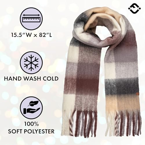 Funky Junque Luxury Cashmere Feel Winter Scarf - Soft Warm Knit Shawl - Mother's Day Gift - for Women - Multiple Patterns3