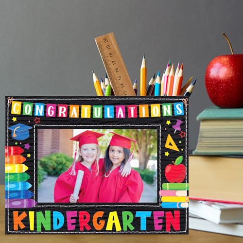Image of FLYAB 2025 Kindergarten Graduation Picture Frame - Congratulations Preschool Graduation Photo Frame My First Graduation Photo Frame for Kindergarten Preschool Graduation Gifts for Kids Girls Boys