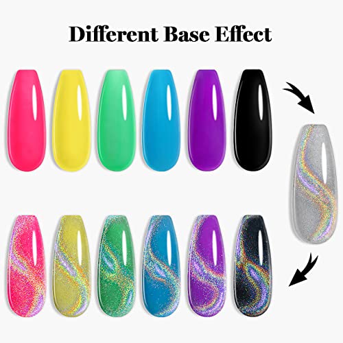 Esmalte de gel efecto ojo de gato con brillo holográfico 7.5ml miniatura 4