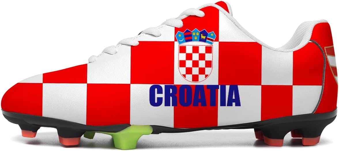 Croatia Flag Croatian Football Shoes Man Womens Soccer Shoe PU Sneakers Outdoor Lace Up Sports Shoes 2026