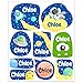 Pegatinas personalizadas con nombre. Etiquetas adhesivas para niños. (Galaxia)