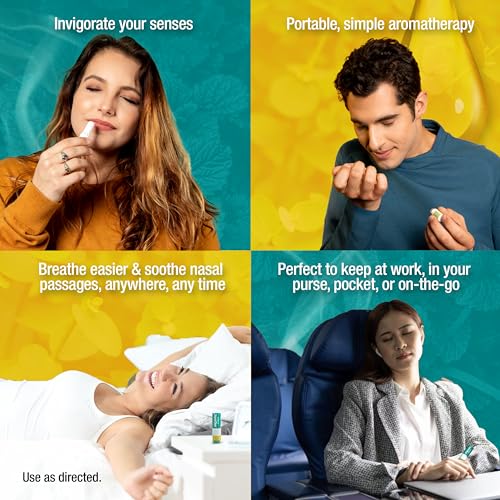 Mentholatum Vapor Duo, Non-Medicated Nasal Vapor Inhaler, Essential Oil Rub, 2-in-1 Aromatherapy Stick Soothes Irritated Nasal Passages Due to Colds & Seasonal Irritants, Natural Menthol & Eucalyptus - Image 6