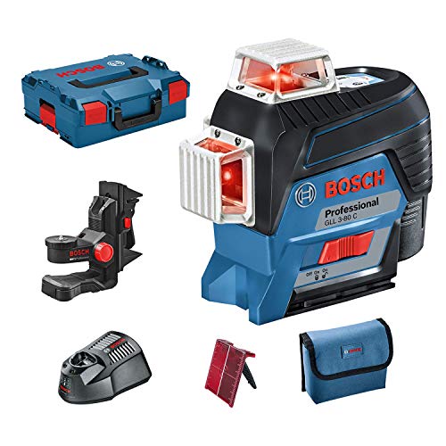 Bosch Professional 0601063R70 GLL 3, 80 C e BM 1 L-Boxx kit, blu