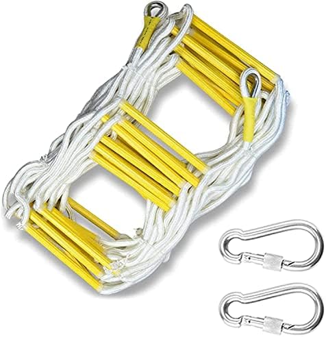 Folding Ladder Ladders,Emergency Fire Escape Rope Ladder for 3-4 Story Homes Safety Ladders with Safety Harness for Kids/Children and Adults Escape from Window (Color : 30m)