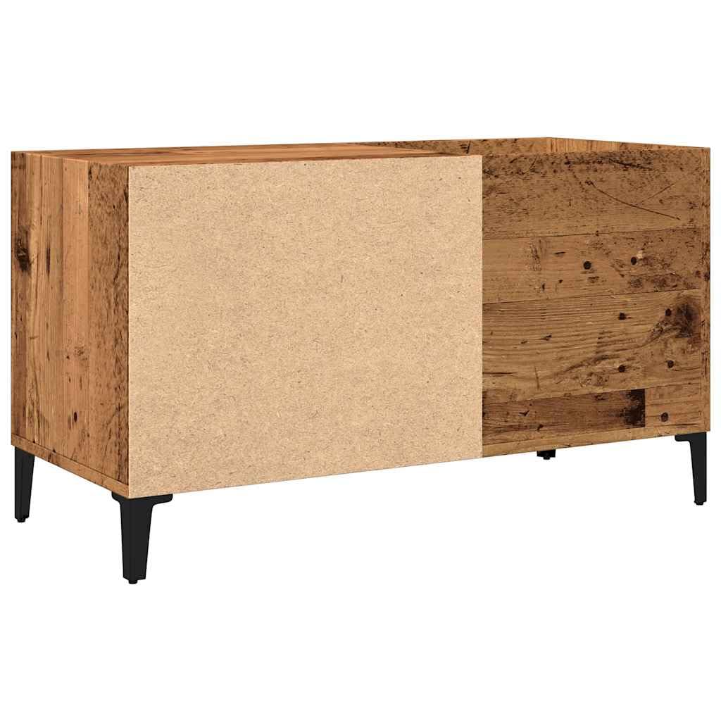 vidaXL Mobile Porta Dischi Legno Antico 84,5x38x48cm Legno Multistrato