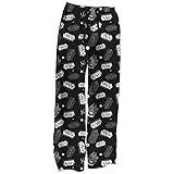 Star Wars Logo and Ships Allover Print Pajama Sleep Pants Licensed (Black, Medium)