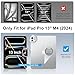 SPARIN 2+2 Pack Screen Protector for iPad Pro 13 inch M5/M4 (2025/2024-8th 7th generation)+ Camera Lens Protector, Tempered Glass with Alignment Frame/Case Friendly/Apple Pencil Pro support