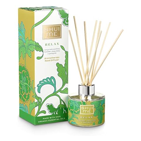 Shui Me Relax - long lasting, luxury, organic aromatherapy reed diffuser 100ML - Lavender, Ylang Ylang & Petitgrain Cover