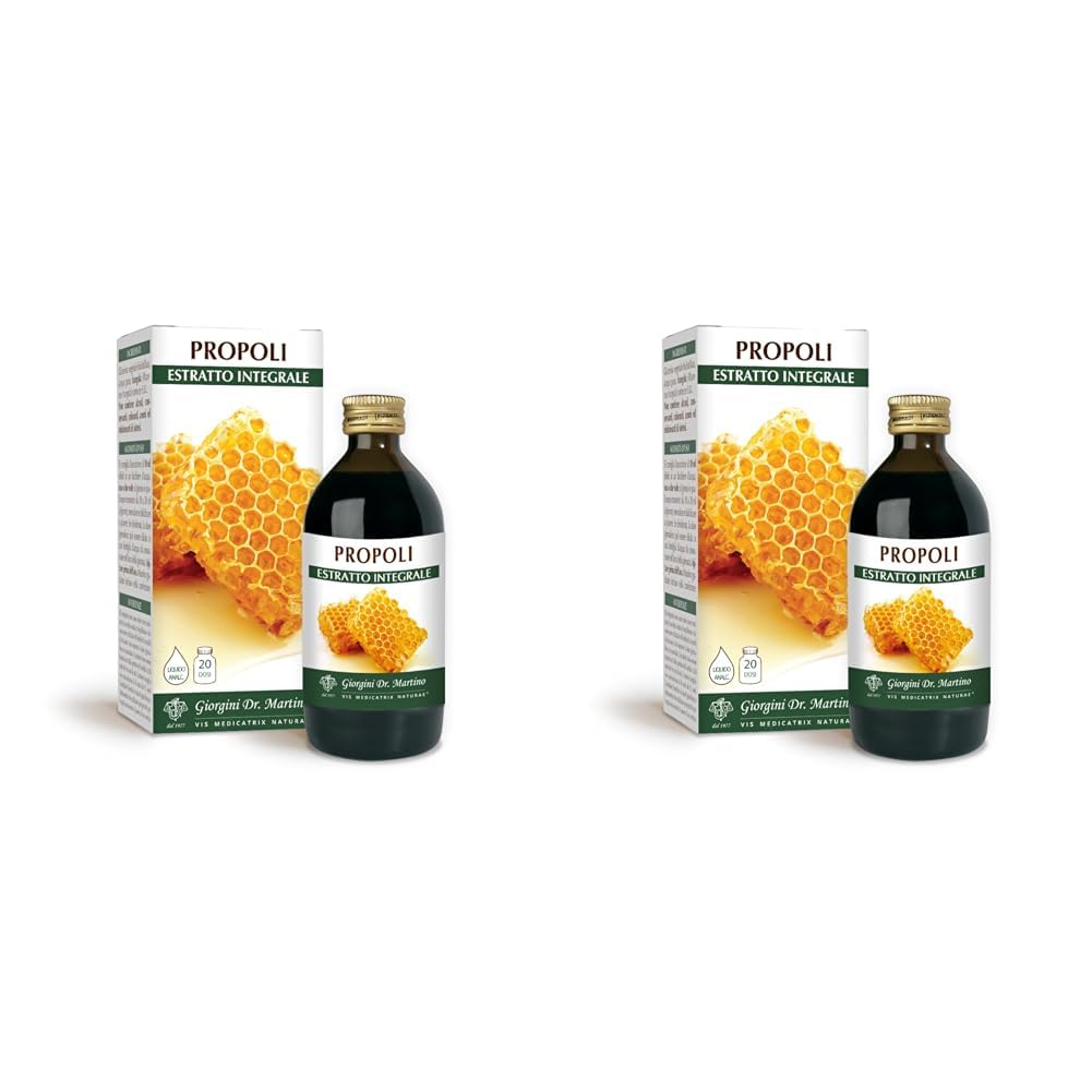 Dr. Giorgini Integratore Alimentare, Propoli Estratto Integrale Liquido Analcoolico - 200 ml (Confezione da 2)