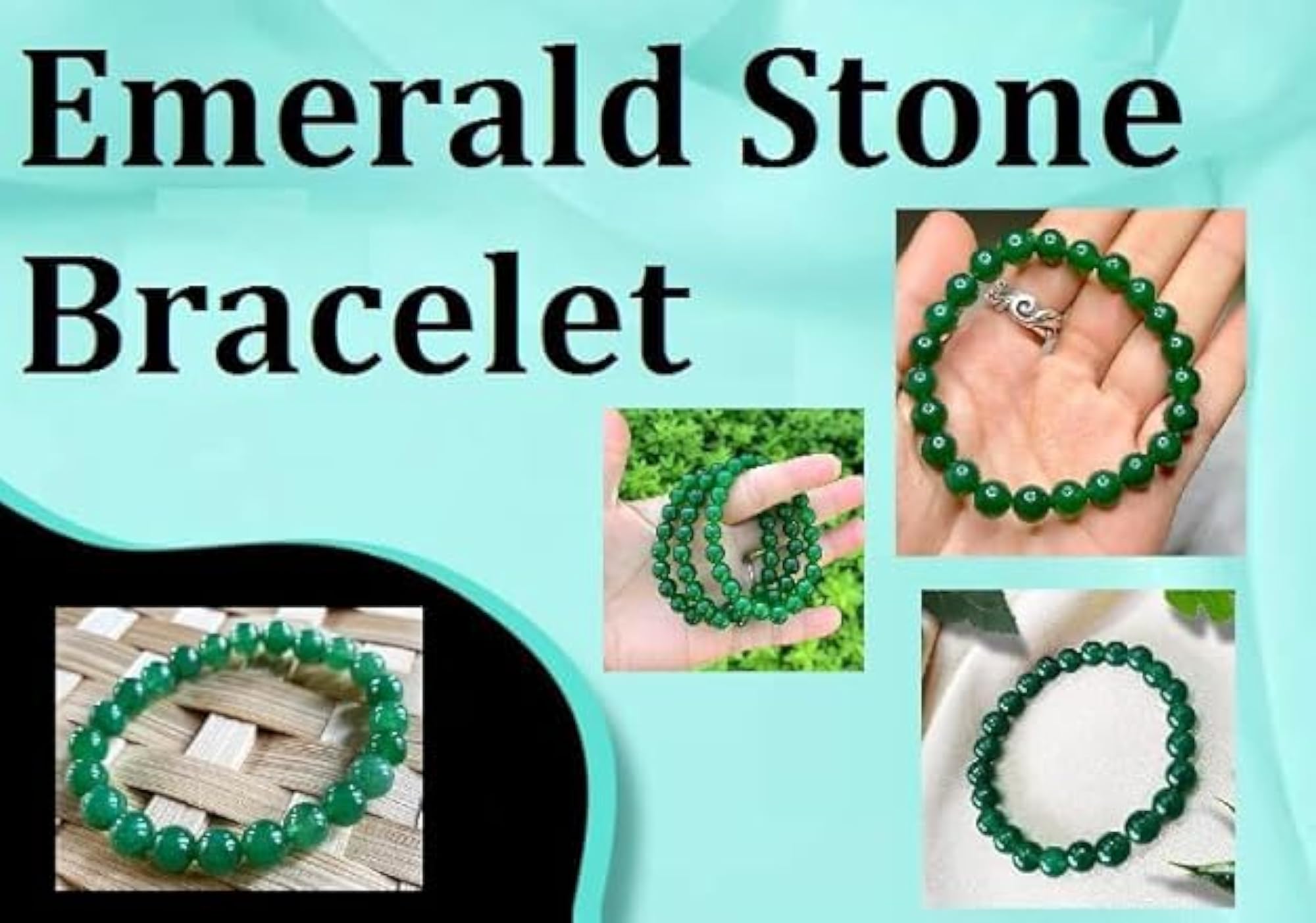 Men's Certified Panna Stone Emerald Bracelet