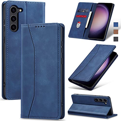 Image of Jasonyu Flip Wallet Case for Samsung Galaxy S23 Plus /S23+,Blue