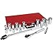 Urrea 5300A 1/2-Inch Drive 12-Point Chrome Socket Set, 15-Piece , Red