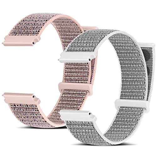 Huamanlou Nylon Uhrenarmband 16mm 18mm 20mm 22mm, Schnellverschluss Aatmungsaktive Verstellbare Gewebte Sport Armband für Herren Damen
