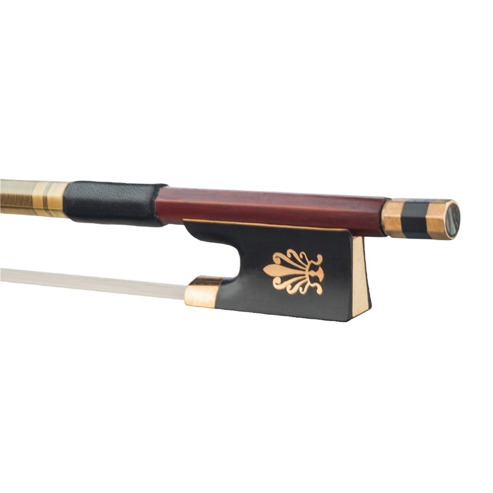 Arcos De Violín Profesionales Arco De Violín Madera Natural Envuelto Con Hilo Negro Y Dorado(4-4)