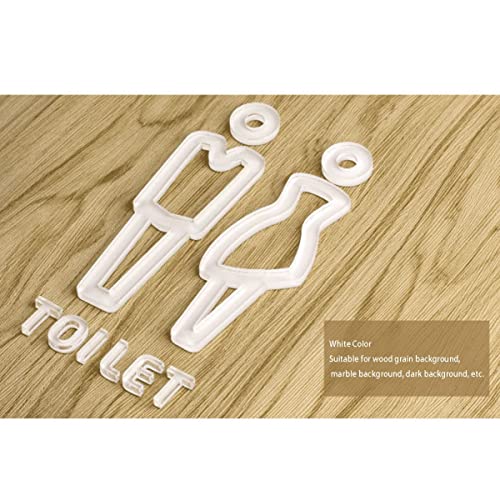 Conjunto de figuras de decoración de letreros de baño para hombres y mujeres de acrílico, letrero de baño moderno, letreros de puerta de baño, letreros de WC de baño para negocios, señalización de ba