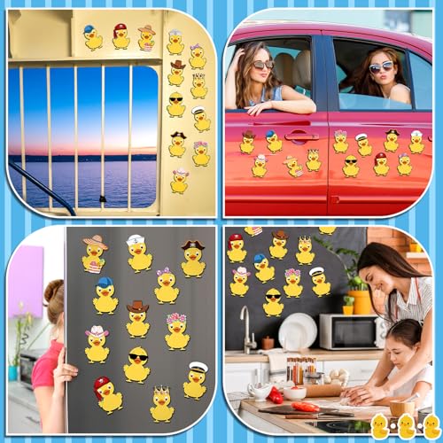 12 imanes decorativos en forma de pato para puerta miniatura 4