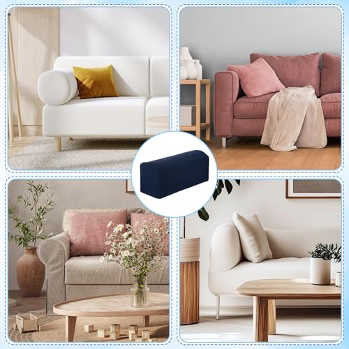 Fundas de reposabrazos elásticas de poliéster suaves para protector de sofá sillón 7