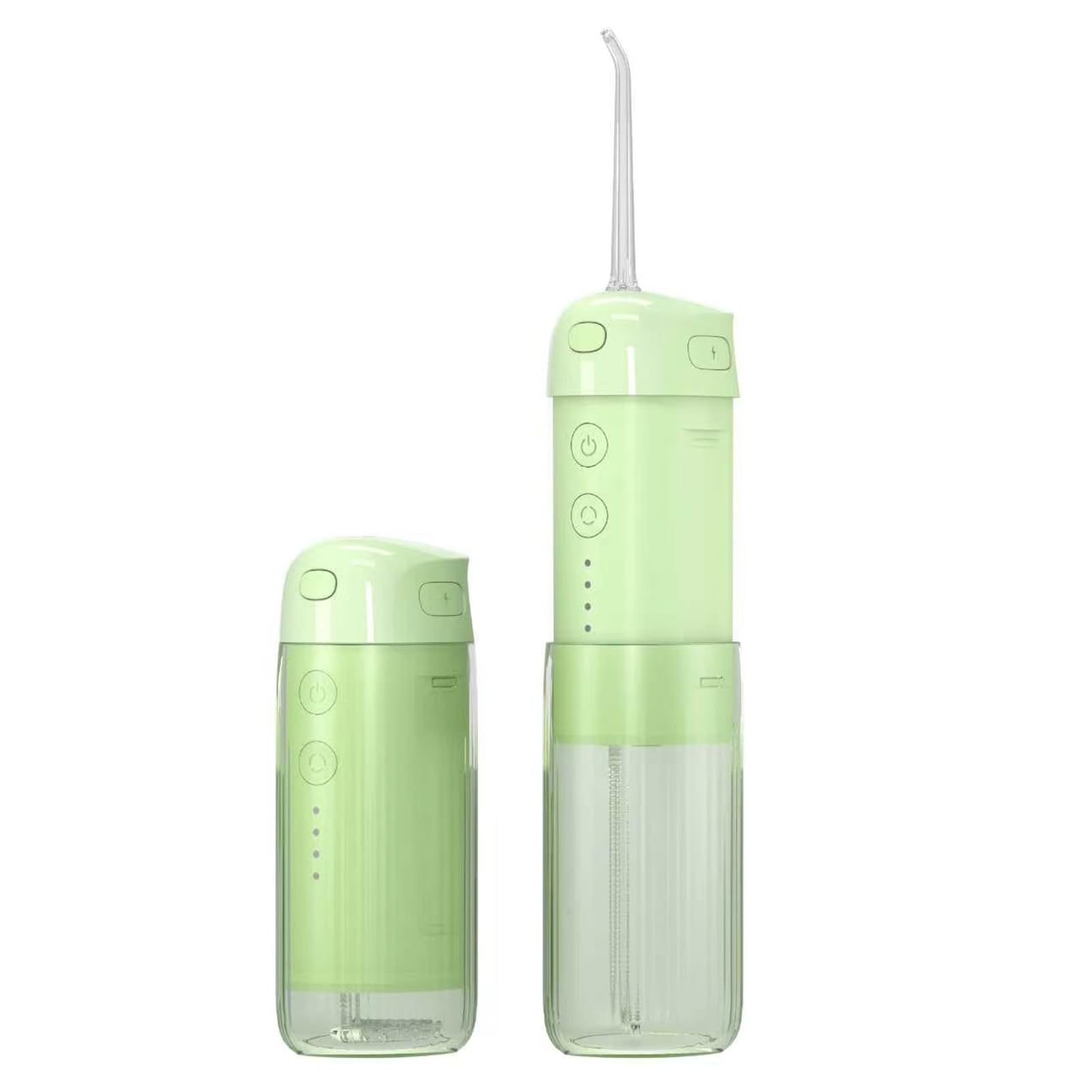 Dispositivo elettrico per filo interdentale, irrigatore orale portatile, serbatoio dell'acqua da 200 ml, durata della batteria 70 giorni, 4 modalità di pressione, lavabile IPX7, per casa e viaggi