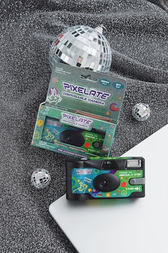 Image of Retocolor Pixelate 400 35mm Disposable Film Camera 27EXP, ISO400, Color Negative Film, Focus Free, Easy to Use, Built in Flash, Single Use (Film and Battery Included) (Pixelate)