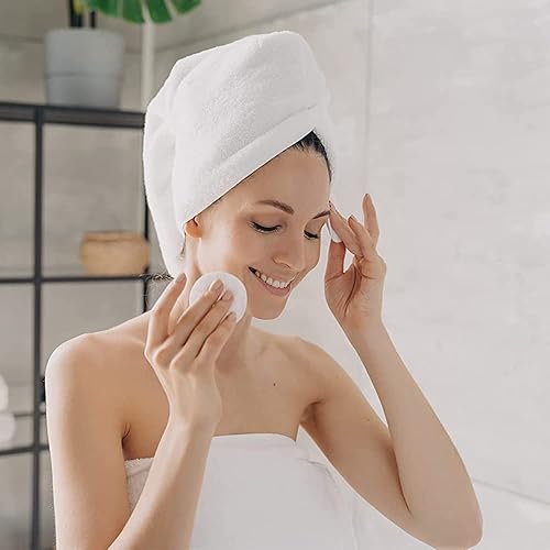 Miniatura 6 de Bistras Redondos de algodón 200 unidades 100 algodón removedor de maquillaje y limpieza facial almohadillas redondas de algodón absorbentes con