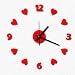 Produktbild QHGstore Liebes Herz Zahl Wand Taktgeber DIY Acryl Wand Aufkleber Uhren Home Decor Clock rot