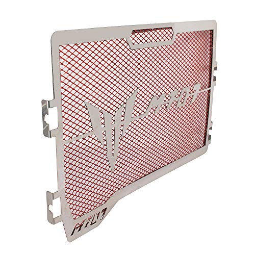 Stainless Steel Motorcycle Radiator Guard Protective Grille Cover for Yamaha MT07 2014-2019 (Red)