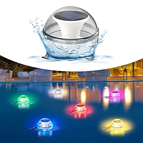 Iluminación solar flotante para piscina, lámpara solar flotante IP65, resistente al agua, bola de natación, luz de piscina, cambio de color, decoración para estanque, acuario, pozo, piscina Cover