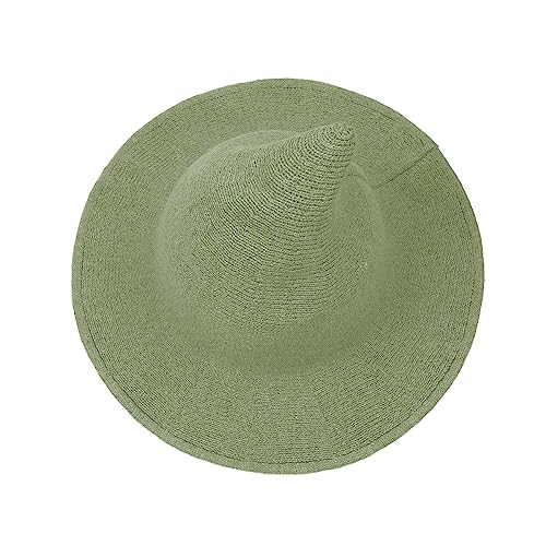 Durio Witch Hat Foldable Knitted Witch Hats for Women Halloween Wizard Hat for Cosplay Costume2