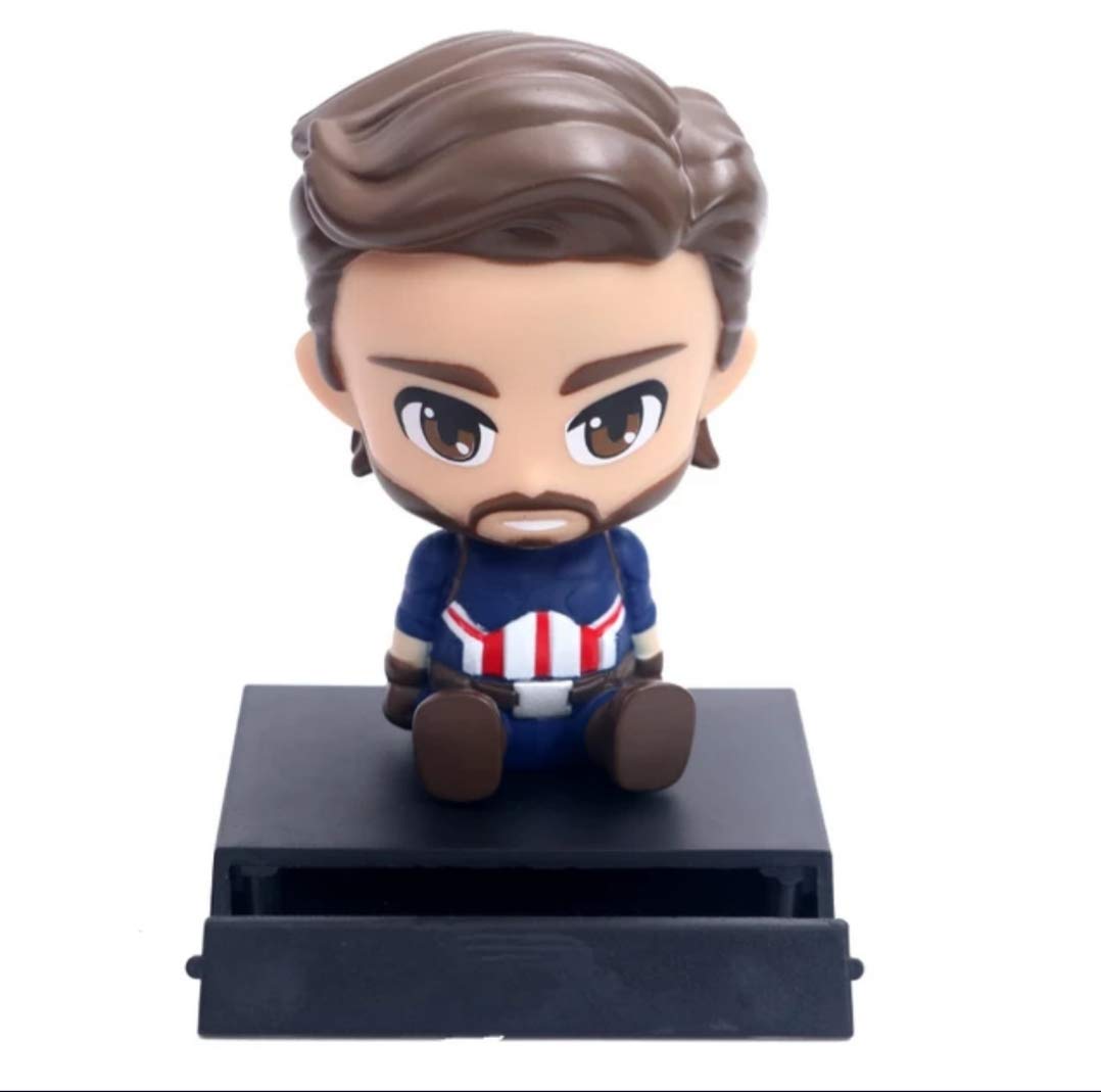 SRH Traders Marvel Avengers Infinity War Capitan America Bobble Head Phone Holder Car Decorations Action Figure car Dashboard Toys Idol