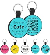 MYLUCKYTAG QR Code Silicone Pet ID Tag Dog Cat Tag, Online Pet Profile, Pet Location Alert Email,...
