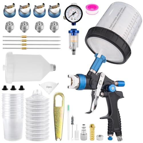 HVLP Spray Gun Set with Nozzles and Cups