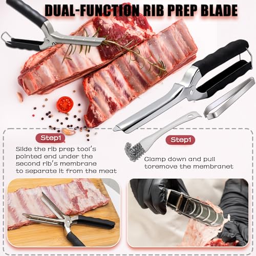 Kit para retirar membrana de costillas acero inoxidable miniatura 4