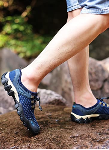 BaronHong Summer Men Casual Sneakers Breathable Mesh Shoes Mens Non-Slip Outdoor Hiking Shoes Mens Climbing Trekking Shoes4