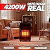 SOGO Estufa de Gas Butano Catalítica de Cerámica 4200W con Triple Sistema de Seguridad - Estufa Catalítica Portátil Plegable con Ruedas - Estufa Catalítica Gas Butano para Interior y Exterior #1